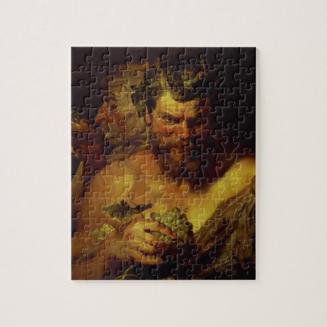 Zwei Satyrs (Öl auf Platte) Puzzle (Vertikal)