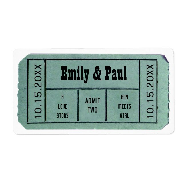 ZWEI Save the Date TICKET zulassen (Vorne)