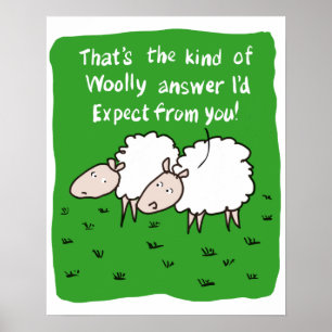 Zwei Schafe im Feld Poster