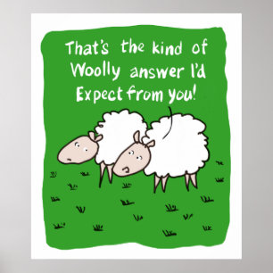 Zwei Schafe im Feld Poster