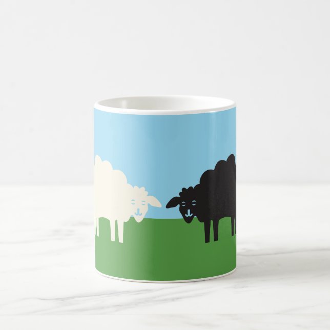 Zwei-Schafe-Tasse Kaffeetasse (Mittel)