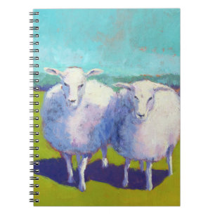 Zwei Schafe vor Ort Notizblock