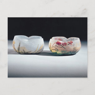 Zwei Schalen von Daum, Nancy, Frankreich Postkarte