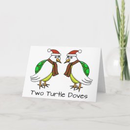 Zwei Schildkröte-Tauben Feiertagskarte