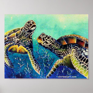 zwei Schildkröten Poster