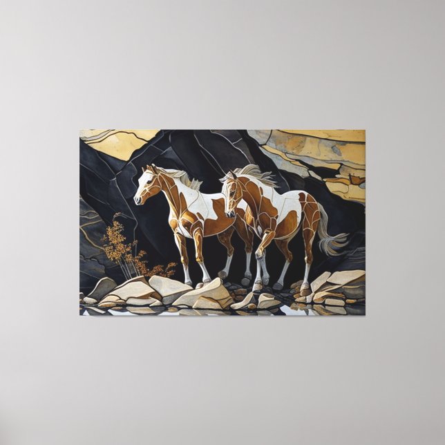 Zwei Schlösser machen einen Spaziergang auf dem Fe Leinwanddruck (Vorderseite)