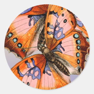 Zwei Schmetterlinge abstrakt Valentine Be Mine car Runder Aufkleber