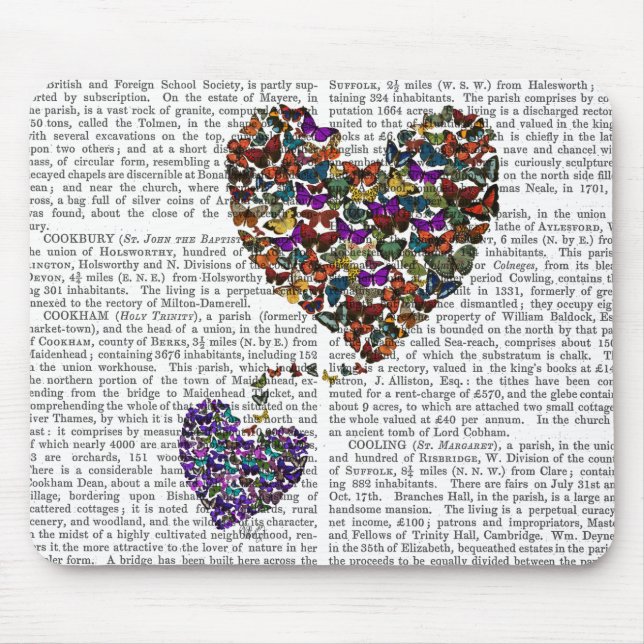 Zwei Schmetterlingshörer Mousepad (Vorne)