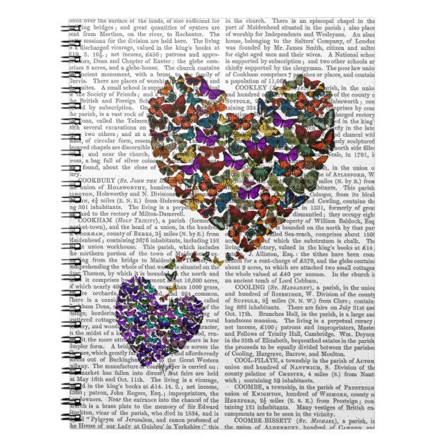 Zwei Schmetterlingshörer Notizblock (Vorderseite)