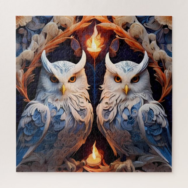 Zwei Schneewittchen bei Kerzenlicht Puzzle (Vertikal)