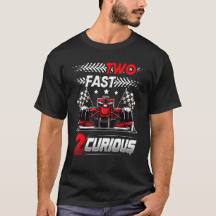 Zwei schnell 2 neugierig Rennen 2. Geburtstag zwei T-Shirt