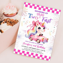 Zwei schnell werden! Race Car 2. Geburtstag