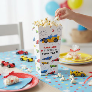 Zwei schnelle 2. Geburtstagskinder Racing Cars Cus Geschenkschachtel