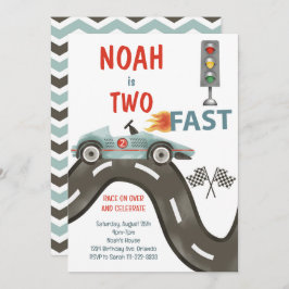 Zwei schnelle 2. Geburtstagsrennen Einladung