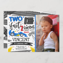 Zwei schnelle Geburtstagsparty Red Race Car 2. Geb