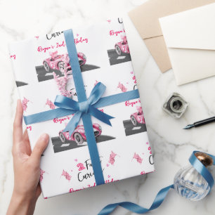 Zwei schnelle neugierige Geburtstag  Geschenkpapier