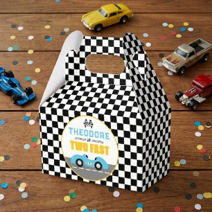 Zwei schnelle Rennwagen 2. Geburtstagsfeier Geschenkschachtel