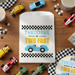Zwei schnelle Rennwagen 2. Geburtstagsfeier Geschenktütchen
