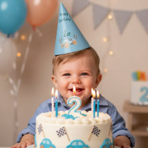 Zwei schnelle Rennwagen Junge 2. Geburtstag Person