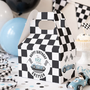 Zwei schnelle Rennwagen-Jungen 2. Geburtstagsfeier Geschenkschachtel