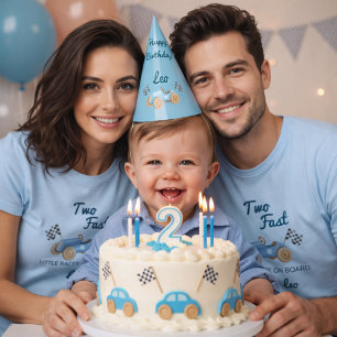 Zwei schnelle Rennwagen Mama 2. Geburtstag Pit-Cre T-Shirt