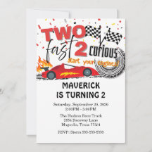 Zwei schnelle Rennwagen Red Geburtstag