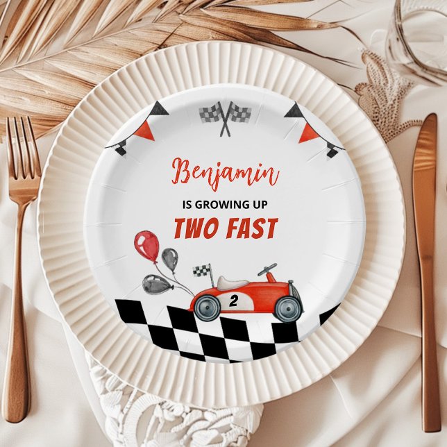 Zwei schnelle, Vintage Geburtstagspulver wachsen Pappteller (Von Creator hochgeladen)