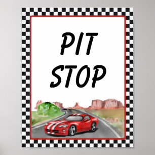Zwei schnelle zwei kuriose Pit Stopp Poster