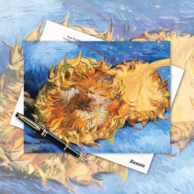 Zwei Schnitt Sonnenblumen Vincent van Gogh Postcar Postkarte (Von Creator hochgeladen)