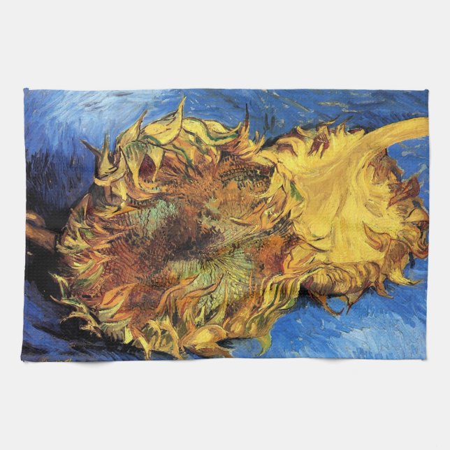 Zwei Schnittblumen Van Gogh Fine Art Geschirrtuch (Horizontal)