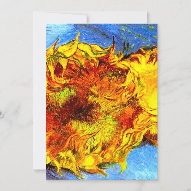 Zwei Schnittblumen Van Gogh Save The Date (Vorderseite)