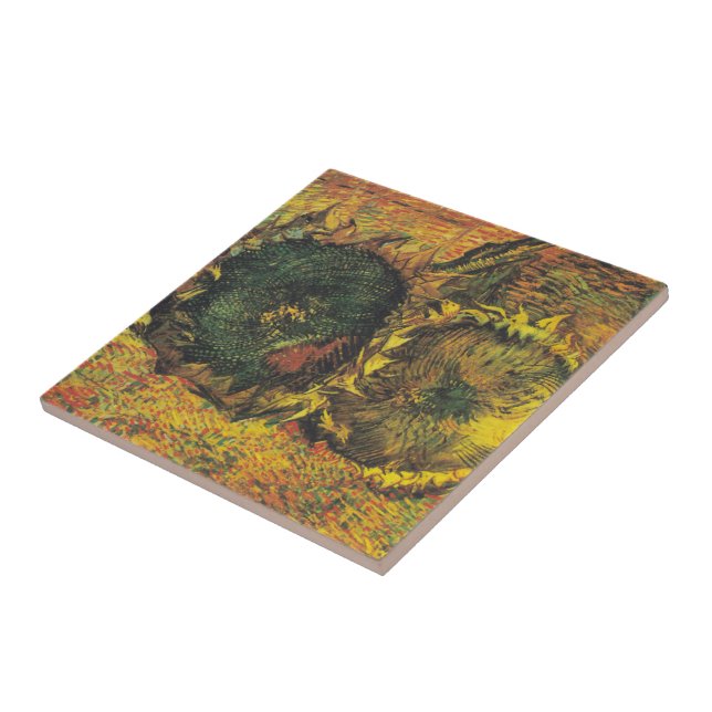 Zwei Schnittblumen von Vincent van Gogh Fliese (Seite)