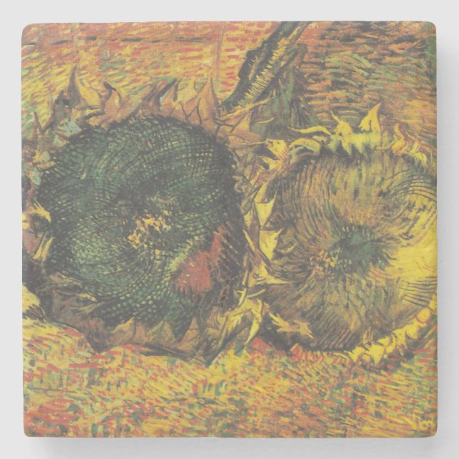 Zwei Schnittblumen von Vincent van Gogh Steinuntersetzer (Vorderseite)