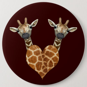 Zwei schöne Giraffen Button