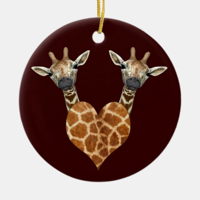 Zwei schöne Giraffen Keramik Ornament (Vorne)