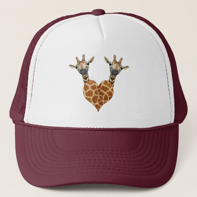 Zwei schöne Giraffen Truckerkappe (Vorderseite)