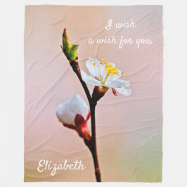 Zwei schöne japanische Apricot-Blume Fleecedecke