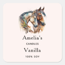 Zwei schöne Pferde Western Boho Candle Business