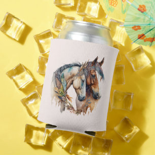 Zwei schöne Pferde Western Boho Dosenkühler