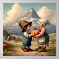 Zwei schöne Vintage Munchkins in einem Pumpkin-Pat
