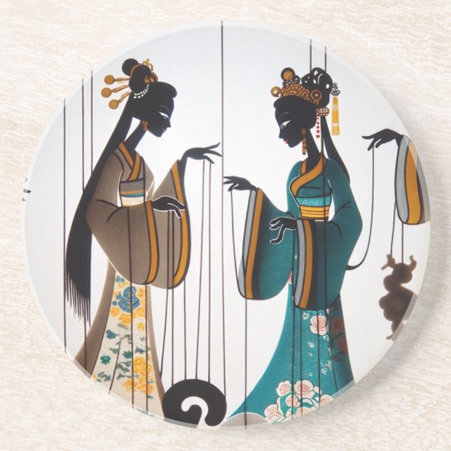 Zwei Schönheiten Getränkeuntersetzer (Vorne)