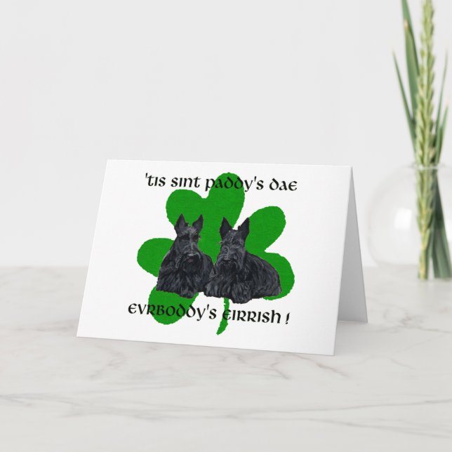 Zwei Schotten am St. Paddy's Day Karte (Vorderseite)