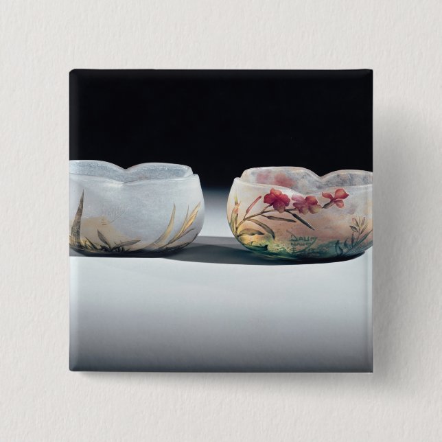 Zwei Schüsseln durch Daum, Nancy, Frankreich Button (Vorderseite)