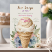Zwei Schüsseln Fun Ice Creme 2. Geburtstag Party