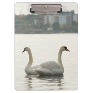Zwei Schwäne Klemmbrett