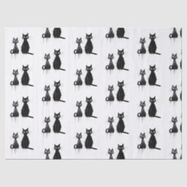 Zwei schwarze Katzen Seidenpapier