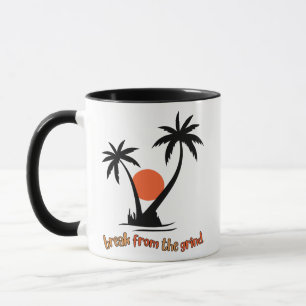 Zwei schwarze Palmen Kaffeetasse