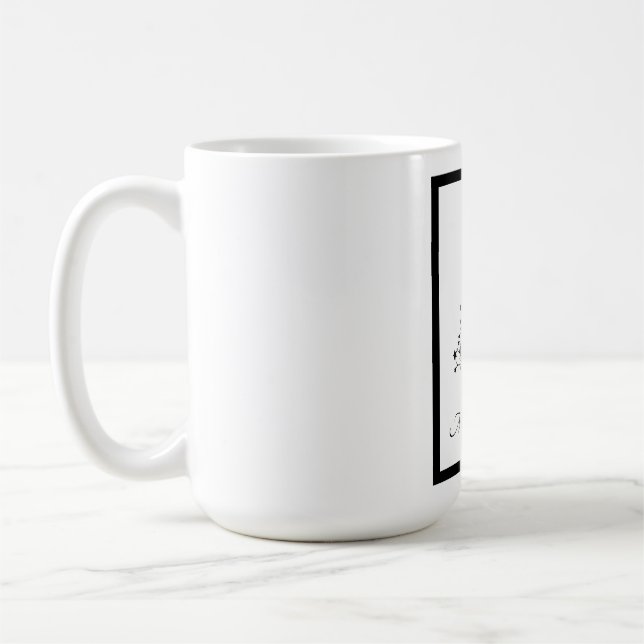 Zwei schwarze und weiße Minimalistische Weihnachts Kaffeetasse (Links)