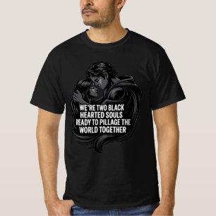 zwei schwarzherzige Seelen bereit, die Welt zu plü T-Shirt