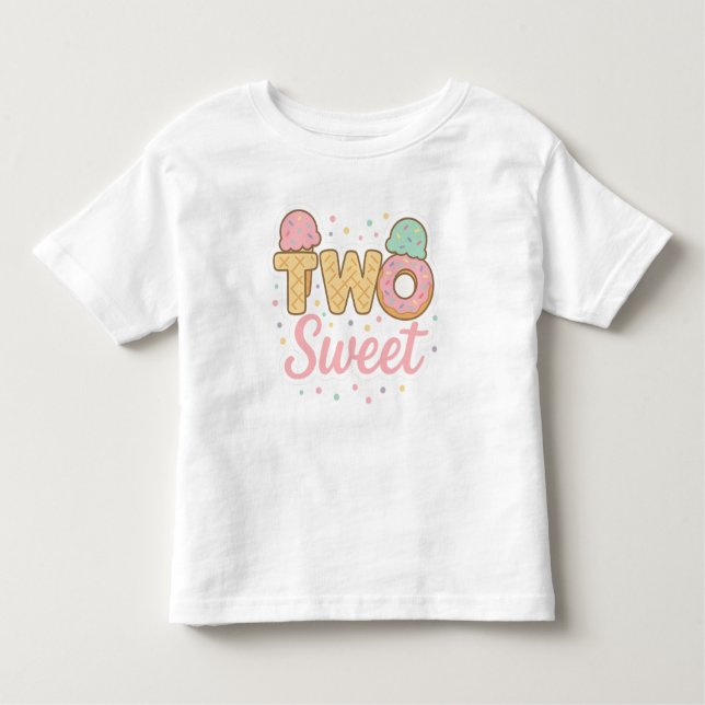 ZWEI SCHWEET - 2. Geburtstag T - Shirt für Kleinki (Vorderseite)